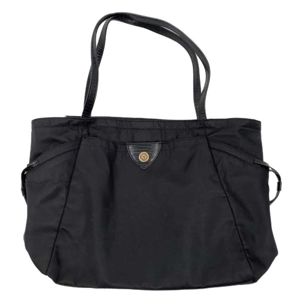 Anne Klein Black Tote Bag Large Drawstring Side Tote